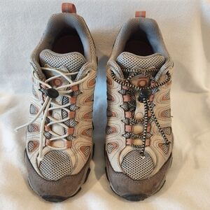 Oboz Sawtooth Low Hiking Shoes Women’s Size 7.5 Tan Orange Brown